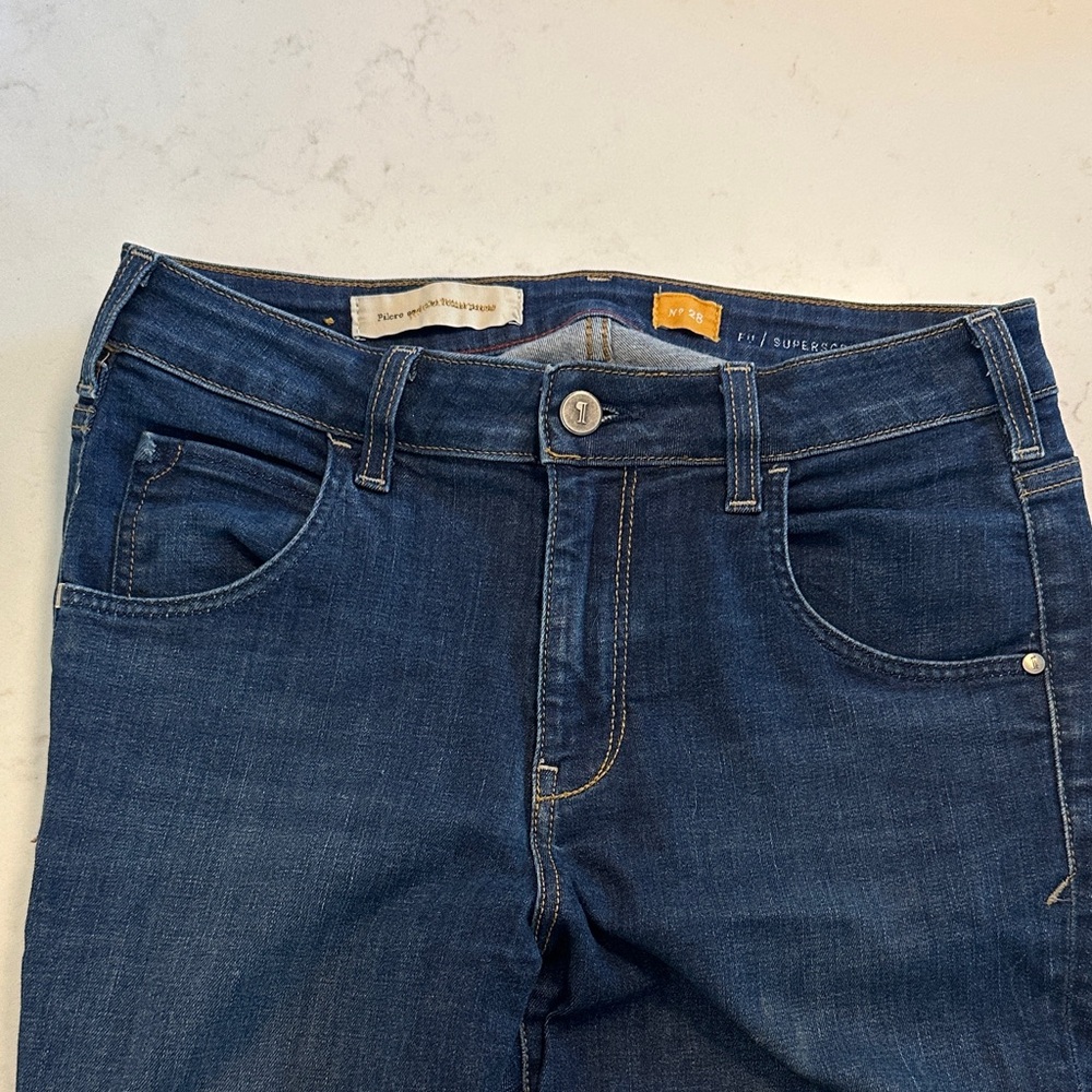 Pilcro and the Letterpress High Rise Indigo Jeans